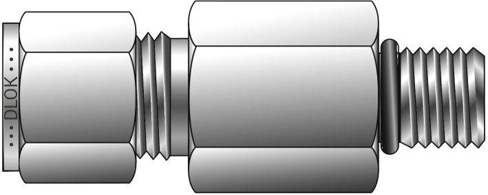 Long Male Connector SAE MS Straight Thread (For Fractional Tube)